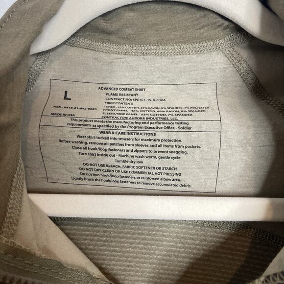 Army Combat Shirt OCP Large MULTICAM Flame Resistant FR Tactical 1/4 Zip USGI - Picture 2 of 16